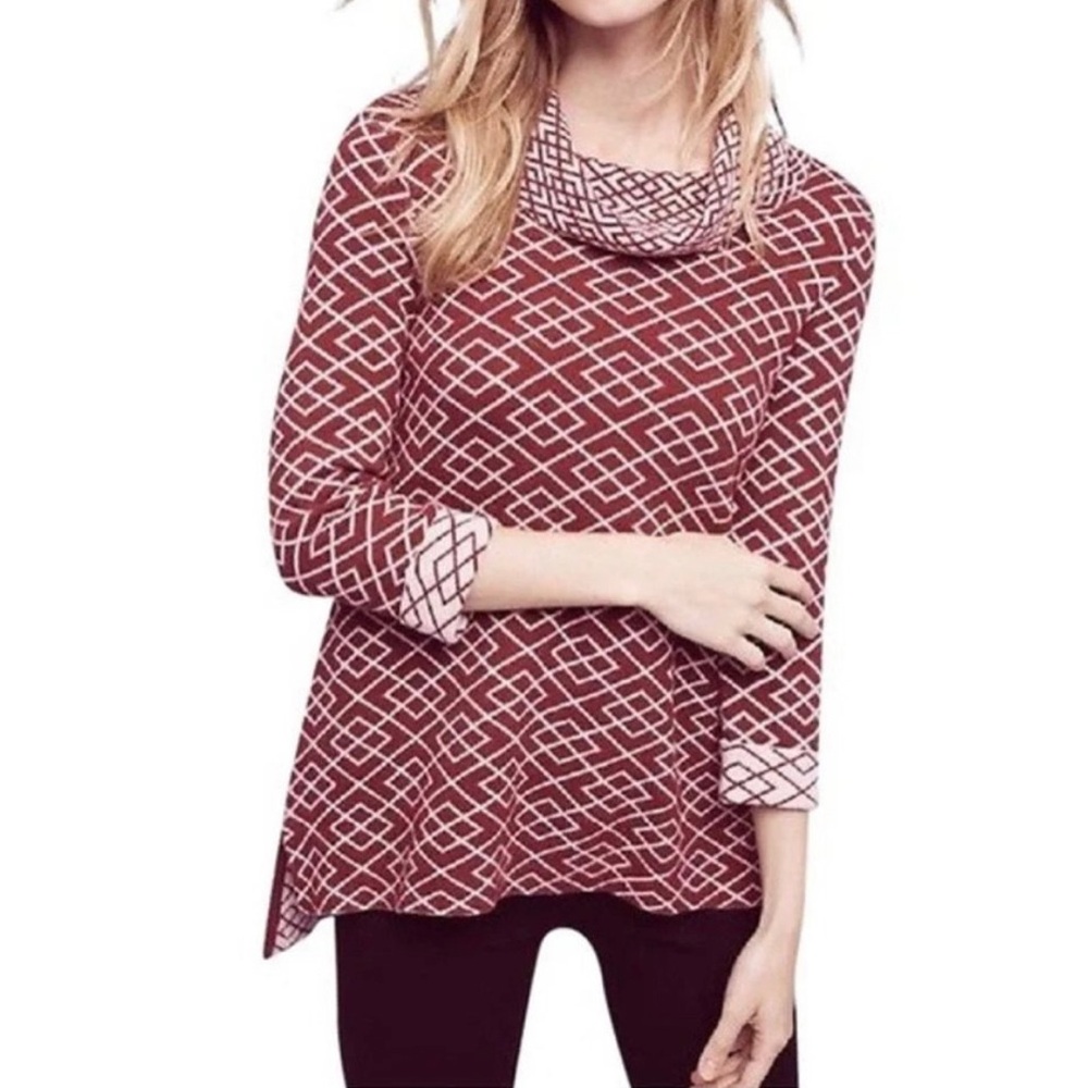 Moth Anthropologie Galena Pullover Cowl Neck Sweater  Alpaca blend Size M